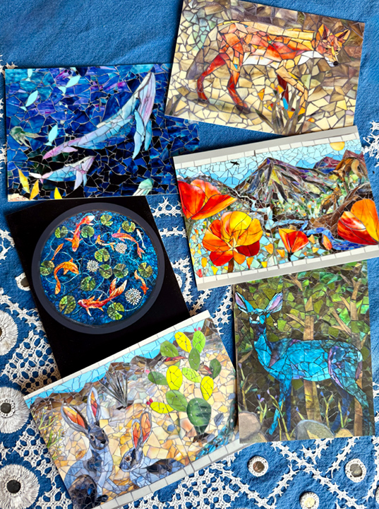 Assorted mosaic postcards